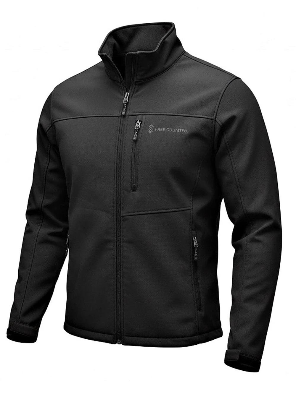 Free Country Men's Soft-shell Jacket Black Size Small